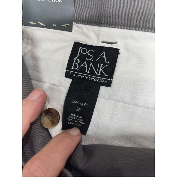 NWT Mens Jos A Bank Traveler Performance Golf Shorts Size 36 Grey Tailored Fit - Picture 2 of 6